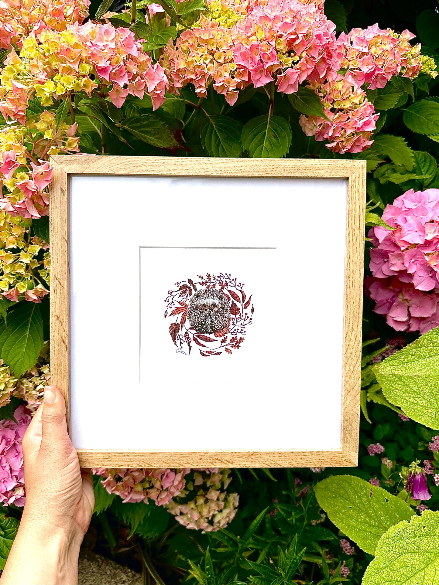 Autumn Hedgehog A5 Watercolour Art Print