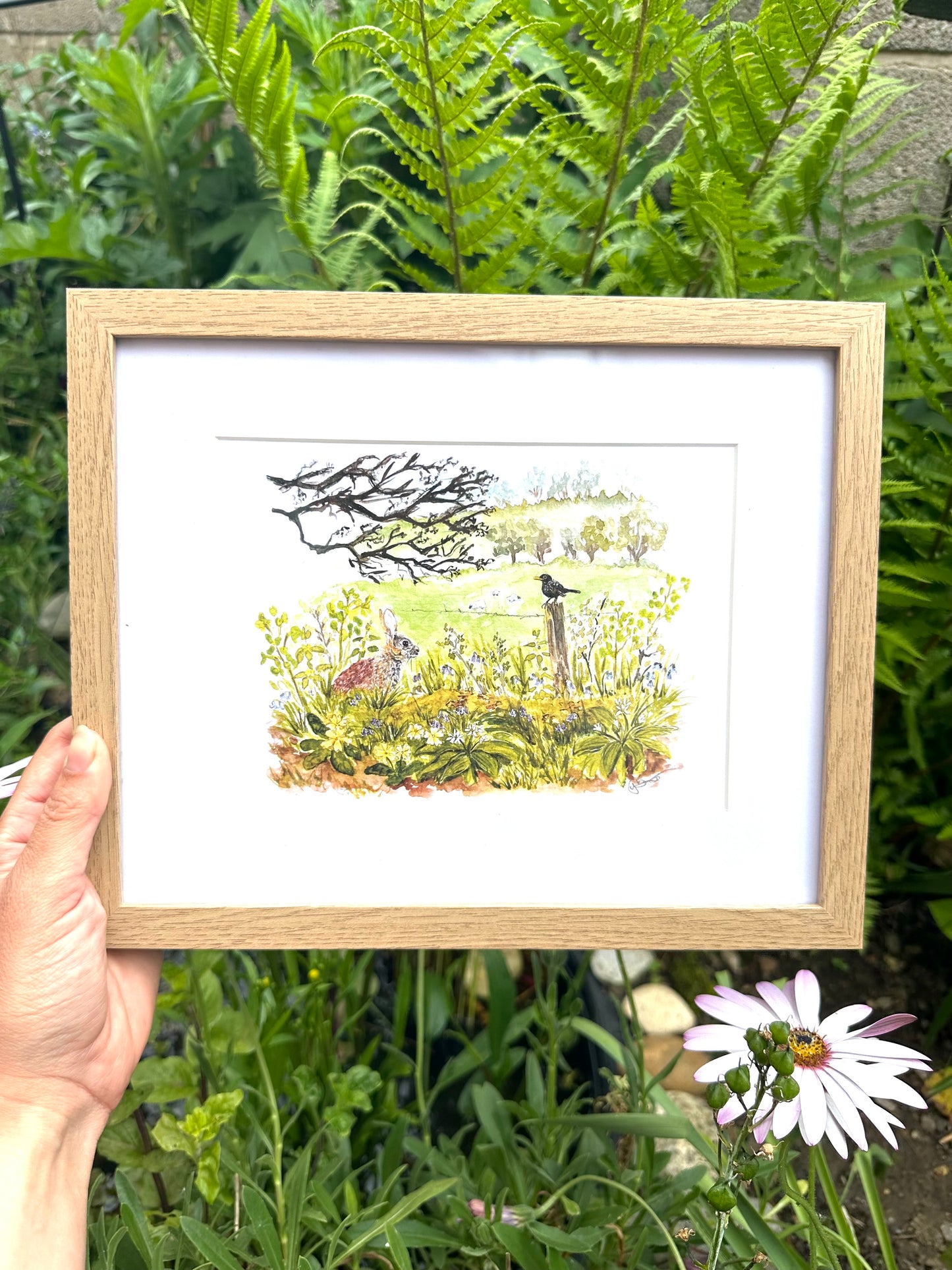 Edge Of The Bluebell Woods A5 Watercolour Art Print