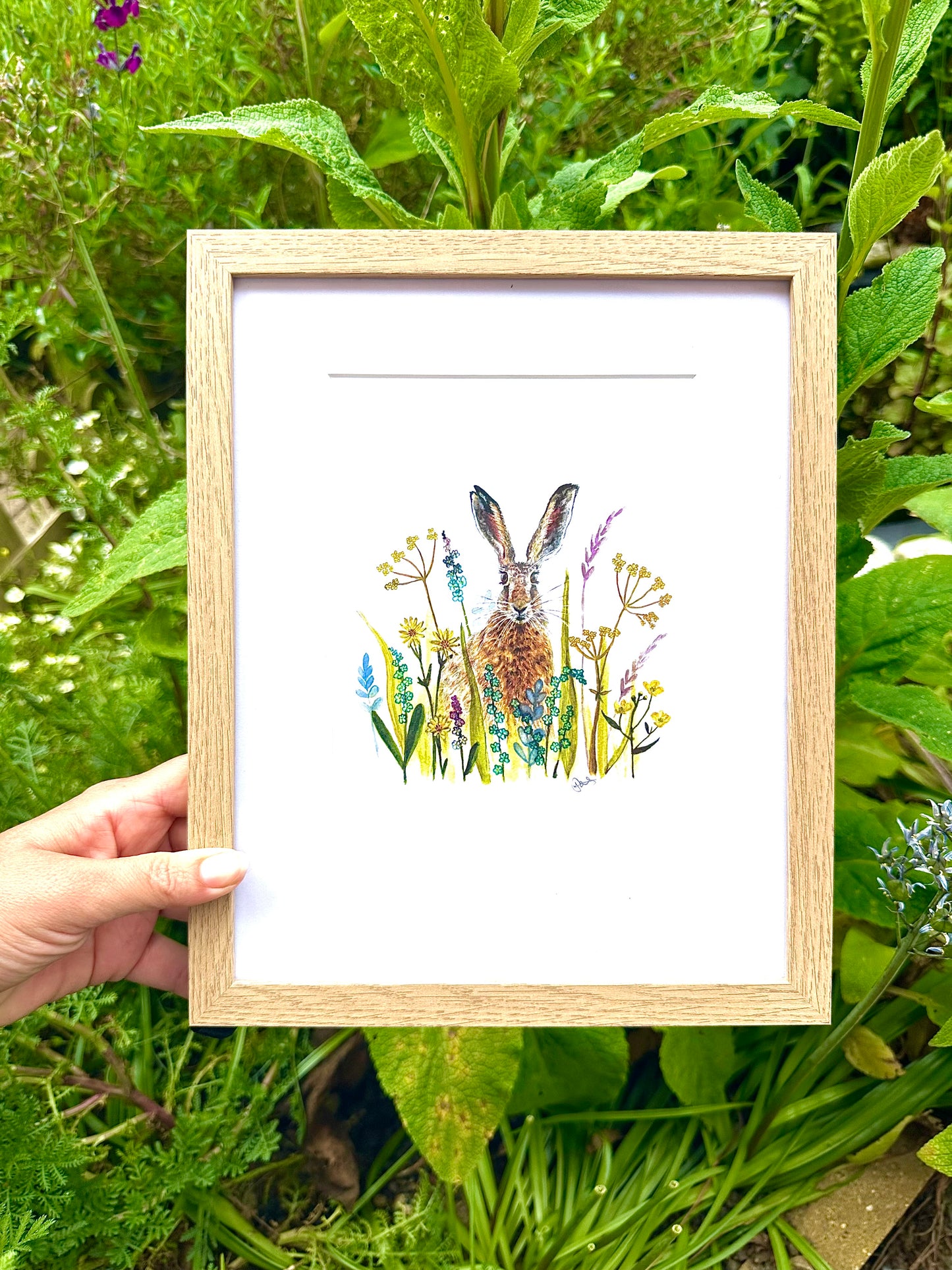 Spring Hare A5 Watercolour Art Print