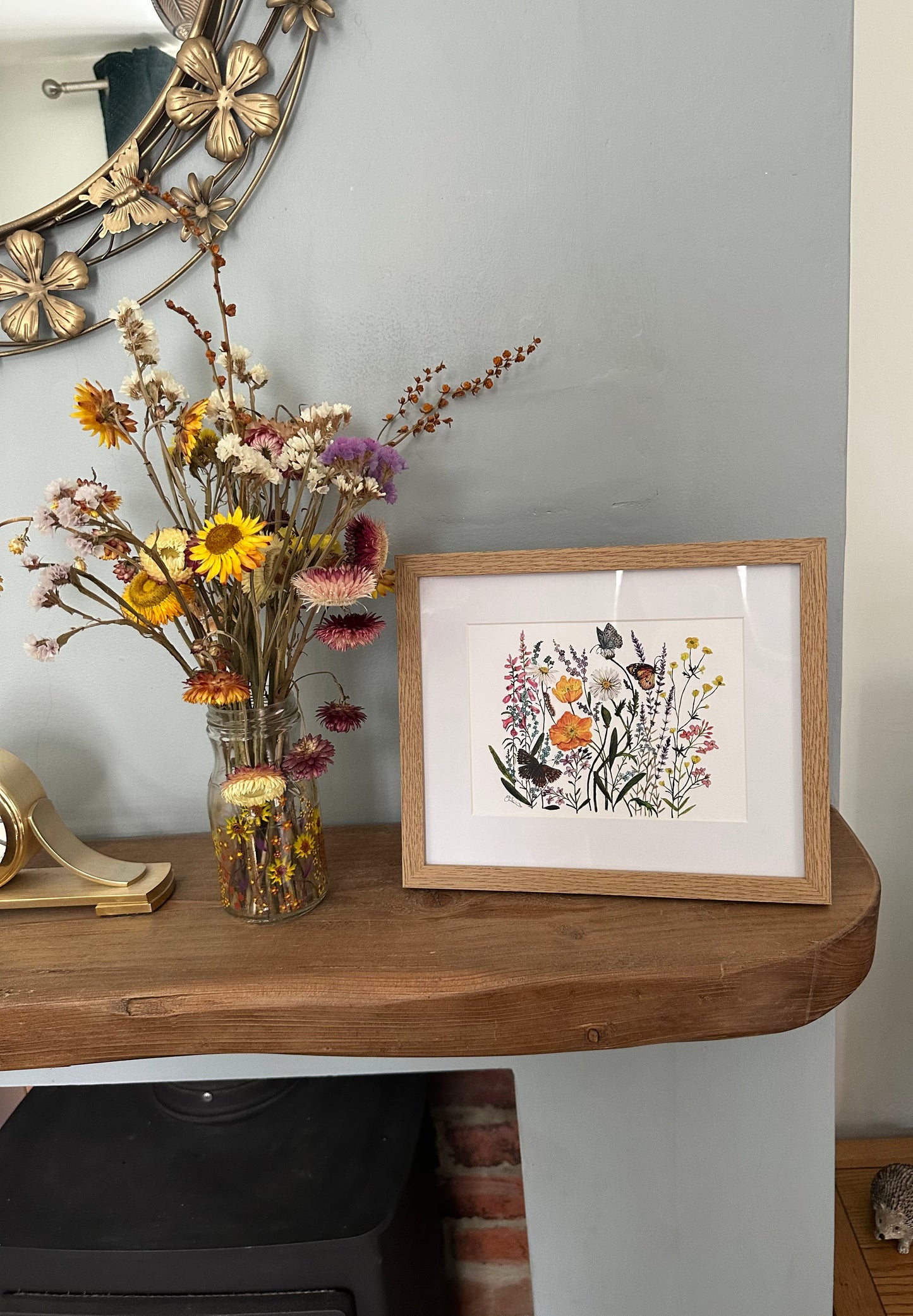 Butterfly Meadow A5 Watercolour Art Print