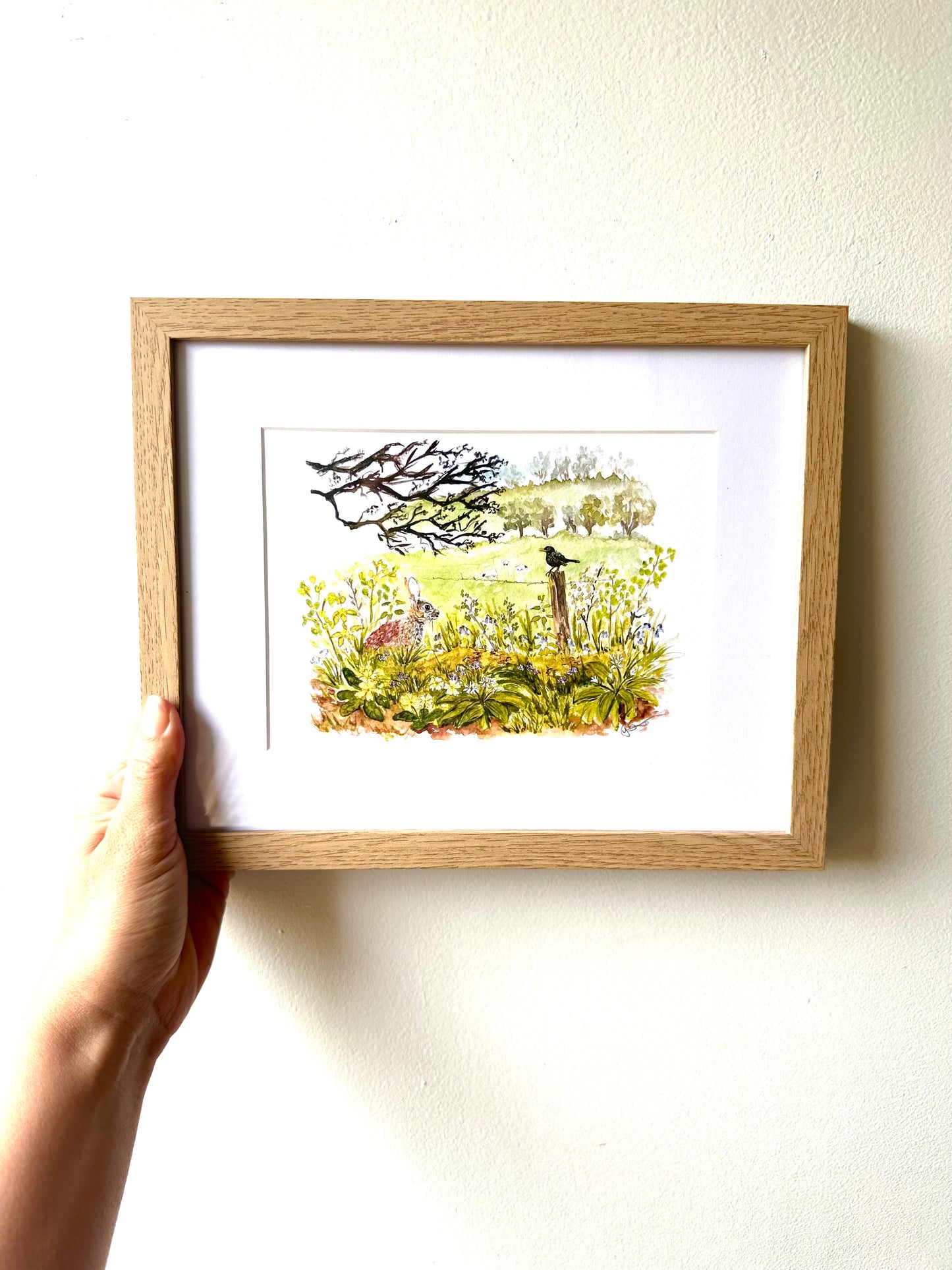 Edge Of The Bluebell Woods A5 Watercolour Art Print